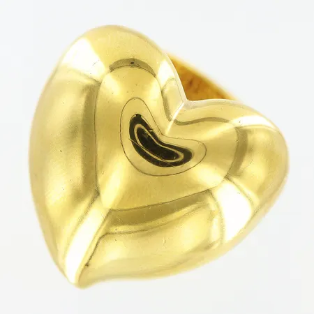 Ring, Thomas Sabo, hjärtformad, stl 17½ (56) bredd 6,5-23mm, sterling silver 925/1000 med 18K guldplätering, nypris 2949kr, originaletui något defekt Vikt: 13 g