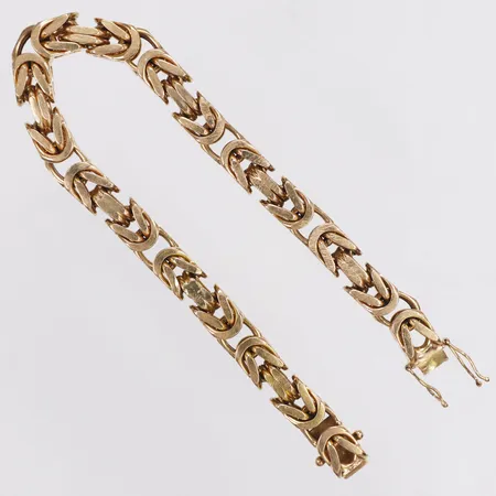 Armband, Kejsar, längd 20cm, bredd 6,8mm, Vallentuna Guld & Ur, defekt lås, 18K  Vikt: 59,9 g