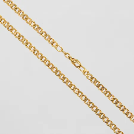 Kedja, Pansar, ihålig, längd: 45,8cm, bredd: 3,5mm, 18K Vikt: 8,5 g