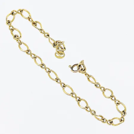 Armband 17cm, defekt länk och lås, 14K Vikt: 2,4 g