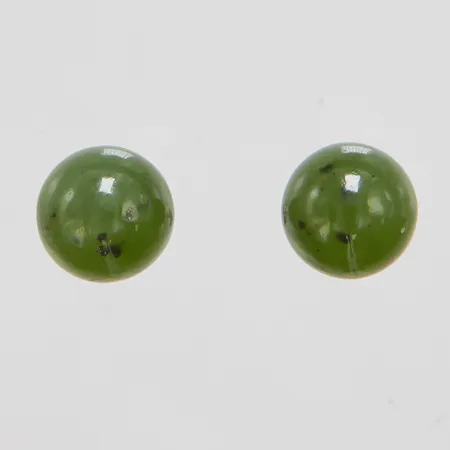Örhängen, nefrit, silver  Vikt: 1,6 g