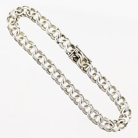 Armband Bismarck, 19cm, bredd 6,5, stämplat HS, 830/1000 silver Vikt: 11,7 g
