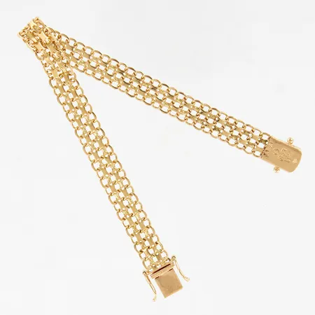 Armband X-länk, 19cm, bredd: 8,5mm, 18K,  Vikt: 13,4 g