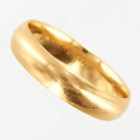 Ring slät, stl 20¼, bredd 5mm, 18K Vikt: 5,6 g