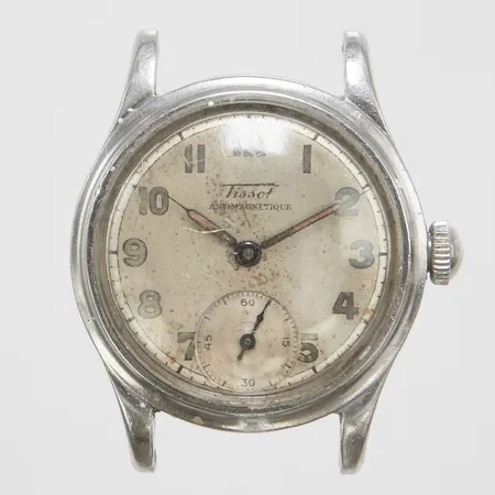 Herrur Tissot, stål, manuell, 30,6mm, skadad urtavla, repigt glas, boettnr: 1129424, inga tillbehör. 