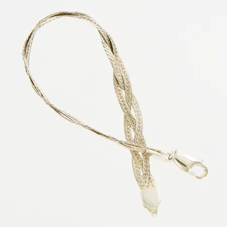 Armband flätat, 18cm bredd: 7mm, 925/1000 Vikt: 6,9 g