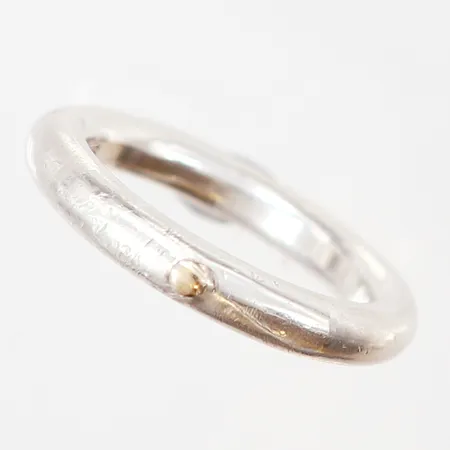 Ring RAUFF, med gulddetalj, stl 17¾, bredd: 3,2mm, silver 925/1000 Vikt: 6,5 g