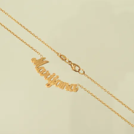 Namncollier, längd 49,5cm, bredd 1-15mm, 18K, 6,5g Vikt: 6,5 g