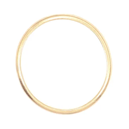 Ring slät, stl 17¼, bredd 3mm, 18K, bucklig skena, repig, gravyr Vikt: 0 g