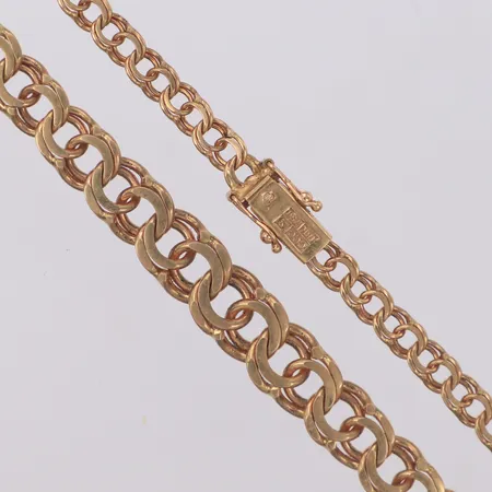 Collier doserad Bismarck, längd 45,5cm, bredd 5-9,5mm, 18K  Vikt: 32 g