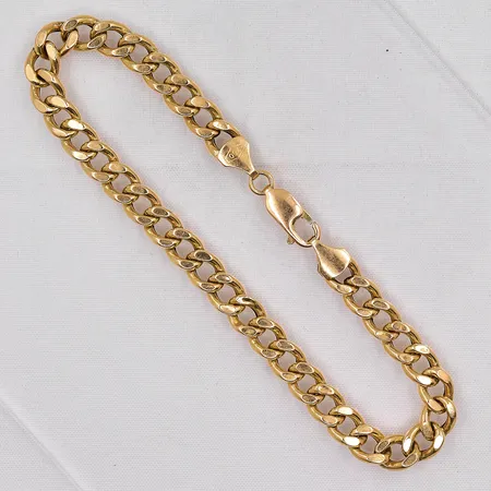 Armband Pansar, 21,5cm, bredd 6,5, ihålig, GHA, 18K Vikt: 10,4 g