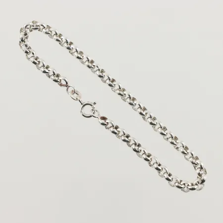 Armband ärtlänk, längd 18,5cm, bredd 4,4mm, silver  Vikt: 8,9 g