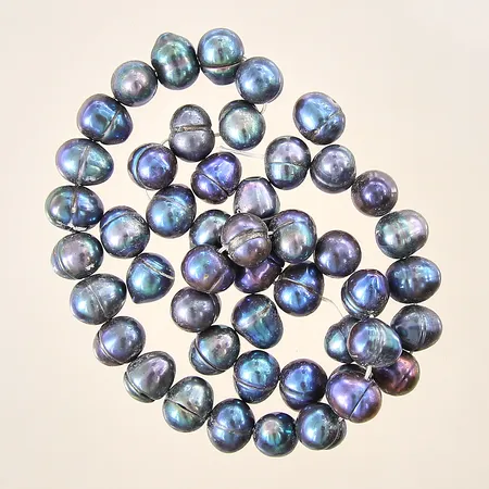 Lösa Barocka färgade pärlor, 48st, ca 8,5-10,8mm, pärlor med slitage.  Vikt: 0 g