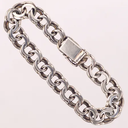 Armband Bismarck, längd 19cm, bredd 10,3mm, silver 830/1000 Vikt: 23,1 g