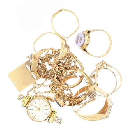 Diverse guld defekt, 18K, bruttovikt 53,7g 