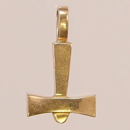 Hänge, Hammare, graverad, bredd:15x25mm, 18K 4,7g.