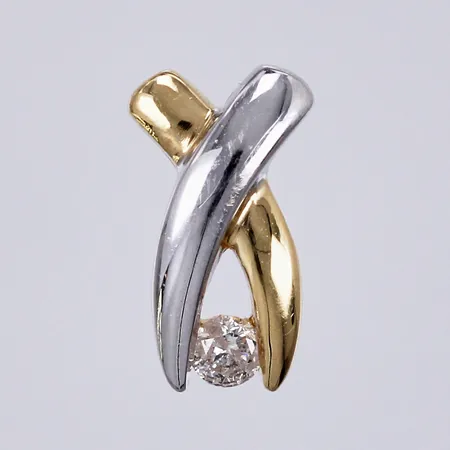 Hänge med diamant ca 1x0,04ct, 18K Vikt: 1 g