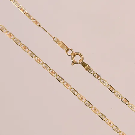 Halskedja, 42cm, bredd 1,9mm, 3,0g.
