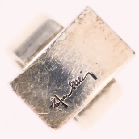 Ring, Efva Attling, The Rectangular, stl 17½, bredd 10,5-22mm, silver 925/1000 Vikt: 26,6 g Vikt: 24,4 g