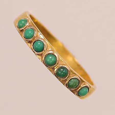 Ring med stenar, skadad, graverad, 23K 3,9g.