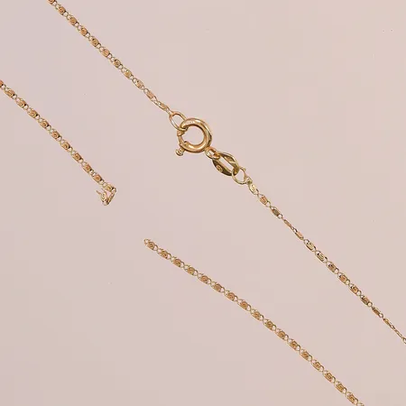 Halskedja, skadad, 38cm, 18K, 1,7g.