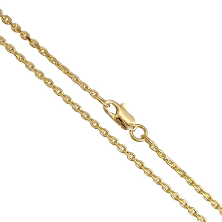 Halskedja Ankarlänk, 18K guld, längd 42,5 cm, bredd 1,2 mm, fint skick Vikt: 4,8 g