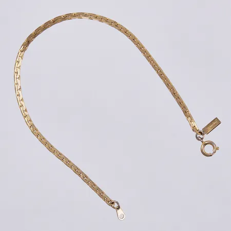 Armband, längd: ca 19cm, bredd: ca 3mm, förgylld metall 