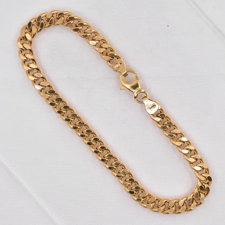 Armband Pansar, 22cm, bredd 6,3mm, ihålig, Svedbom & Co AB, 18K Vikt: 15,6 g