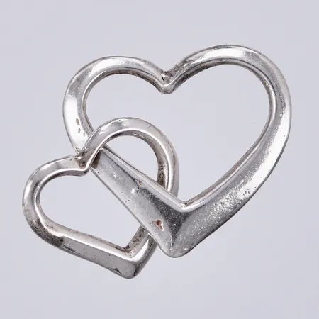 Hänge, hjärta, längd: ca 2cm, bredd: ca 2-16mm, silver, 925/1000 Vikt: 1 g