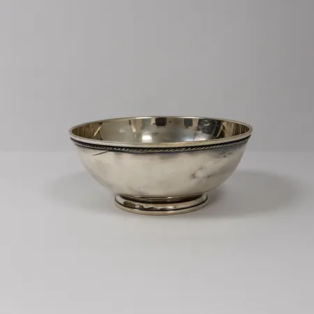 Skål, Ø15cm höjd:6cm, GAB, Silver S830/1000, 255,1g.
