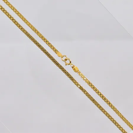 Kedja X-länk, 40cm, bredd 2,3mm, klämd länk, 21K Vikt: 7,4 g