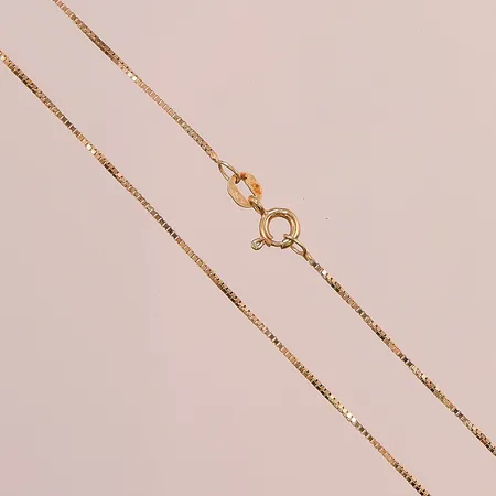 Halskedja, Venezia, 37,5cm, bredd 0,7mm, 18K, 1,8g.