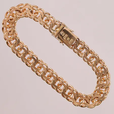 Armband, Bismarck, 18,5cm, bredd: 9,6mm, 18K, 32,1g.