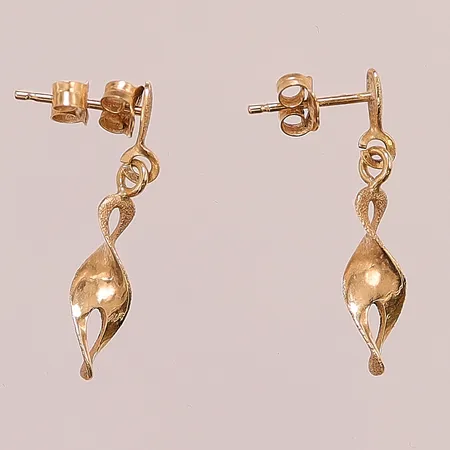 Örhängen ett par, ca 22mm, 18K, 1,5g.