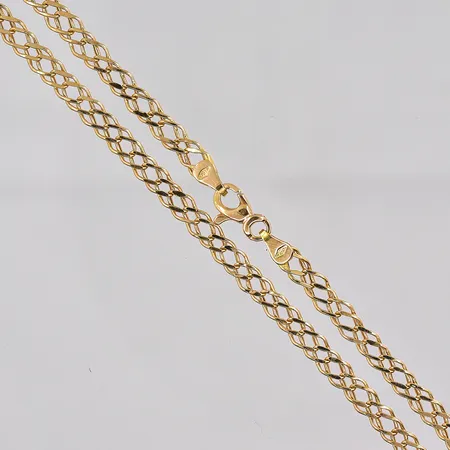 Kedja, 48cm, bredd 3,8mm, GHA, 18K Vikt: 3,9 g