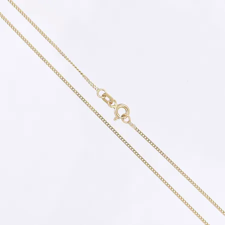 Halskedja pansarlänk, längd 46cm, bredd 1mm, 18K Vikt: 1,9 g