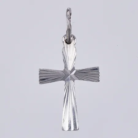 Hänge, kors, längd: ca 2,2cm, bredd: ca 3-11, silver, 835/1000 Vikt: 0,6 g