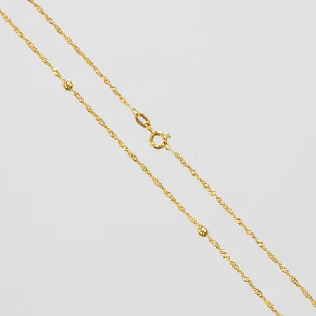 Collier, längd ca 46cm, bredd 1,5-3mm, 9K Vikt: 1,8 g