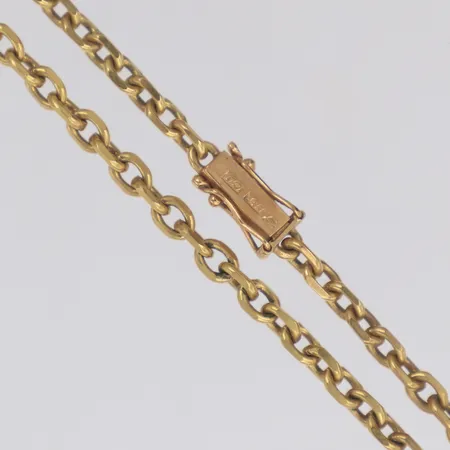 Kedja Ankar, längd 80cm, bredd 3,6mm, år 1977, 18K  Vikt: 33,6 g