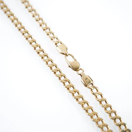 Halskedja, pansar, 51,5cm, bredd 5mm, 18k Vikt: 34,5 g