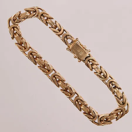 Armband, kejsarlänk, 21,5cm, bredd: 7,1mm, 18K, 75,7g.