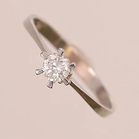 Ring, vitguld, diamant 0,28ct, Ø19, 2,0g.