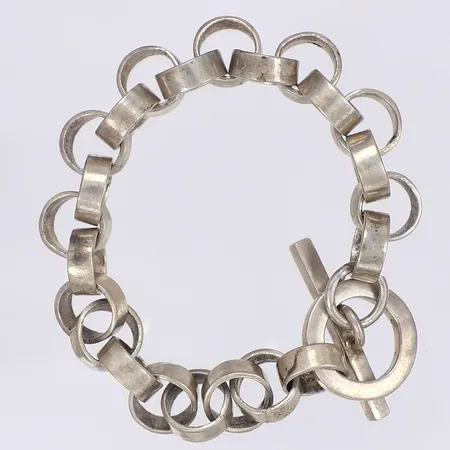 Armband, 21cm, bredd 11mm, ostämplat silver Vikt: 38 g