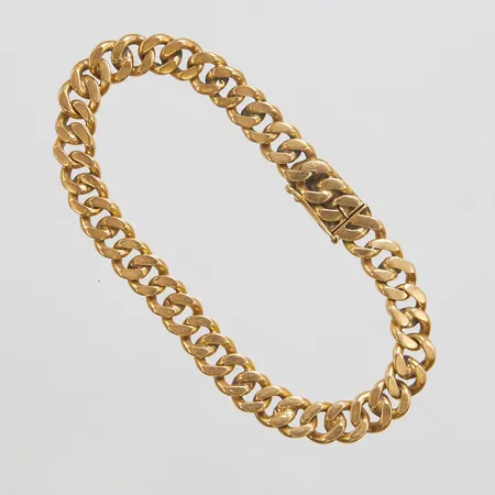 Armband Pansar, längd ca 20cm, bredd 8mm, bruksslitage, 18K Vikt: 38,8 g