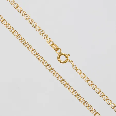 Kedja, längd ca 42cm, bredd 2,5mm, 18K Vikt: 4,1 g
