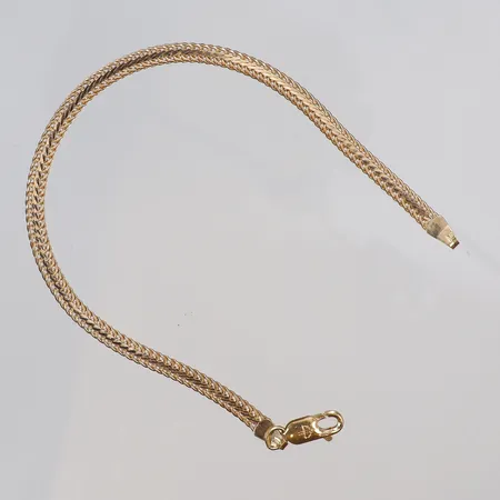 Armband rävsvans, längd 18cm, bredd 3mm, 18K Vikt: 5,3 g