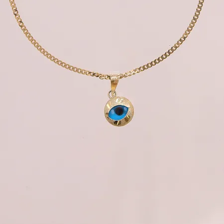 Kedja med Hänge, 49cm, bredd 1,6mm, 14K 5,0g, 