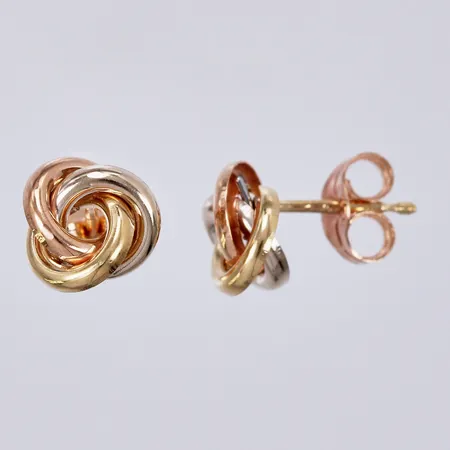 Ett par örhängen Ø 6mm, 18K Vikt: 0,8 g