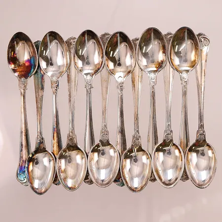 Skedar, 12st, Sachsisk, 12cm, Silver S830/1000, 191g.