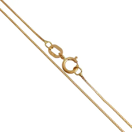 Halskedja Venezia, 18K guld, Guldfynd (GHA), längd 36 mm, bredd 0,5 mm, fint skick Vikt: 1 g